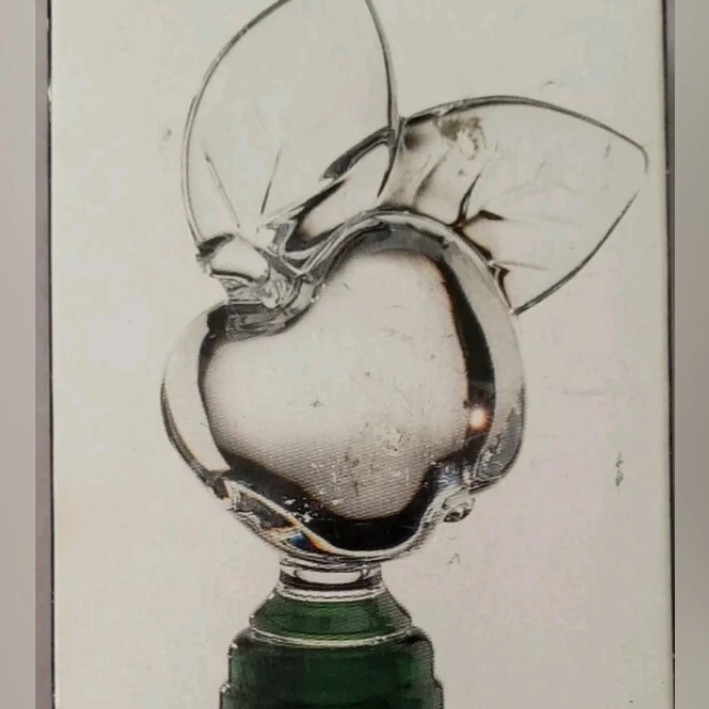 Mikasa Austrian Crystal Apple Bottle Wine Stopper New In Box